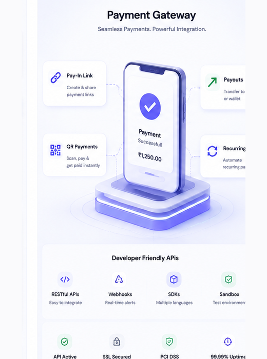 Secure financial technology system illustration