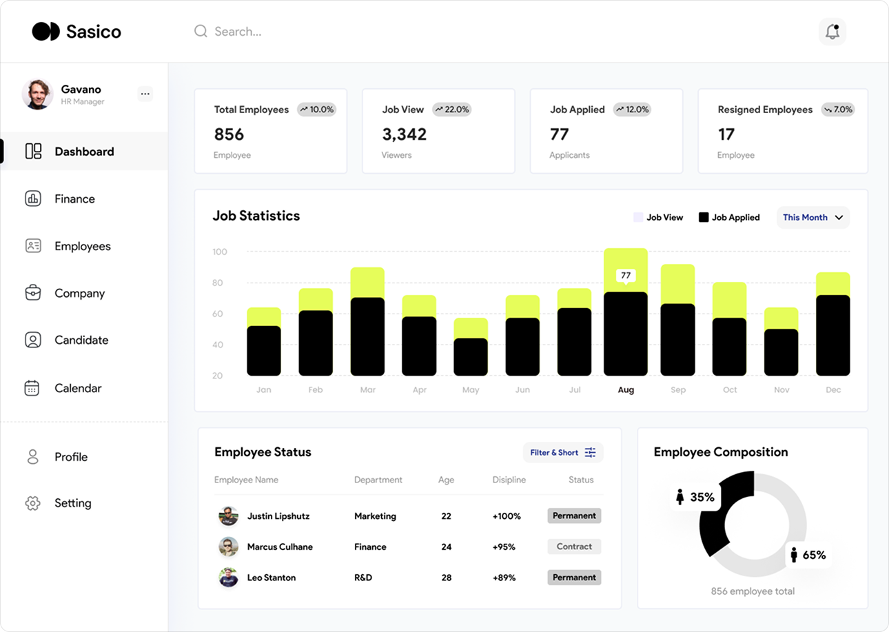 Fintech dashboard interface preview